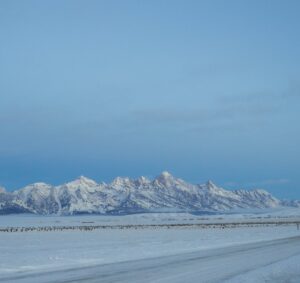 grand tetons in the winter