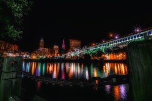 The Most Miserable Cities in America 4 reflection of illuminated buildings in water at night