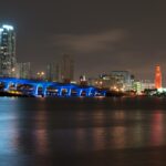 A picture of Miami at night